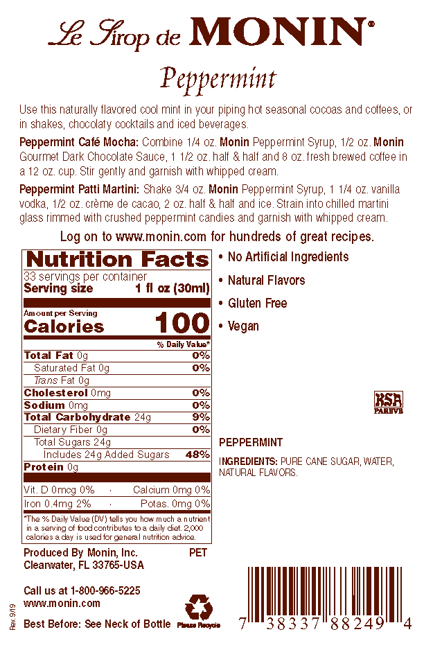 Monin Peppermint Syrup
