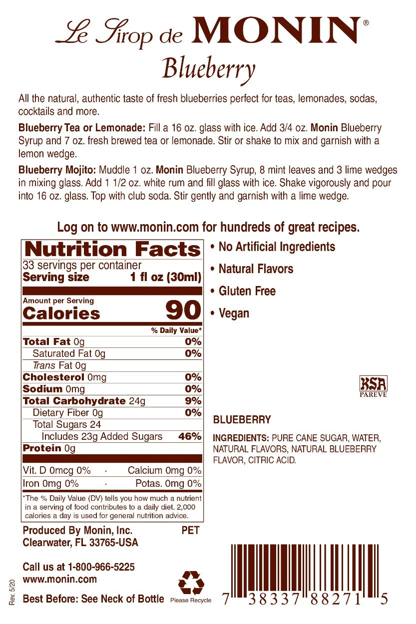 Monin Blueberry Syrup