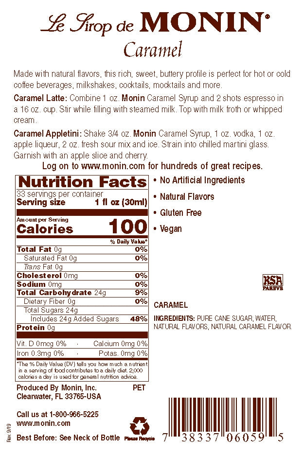 Monin Caramel Syrup