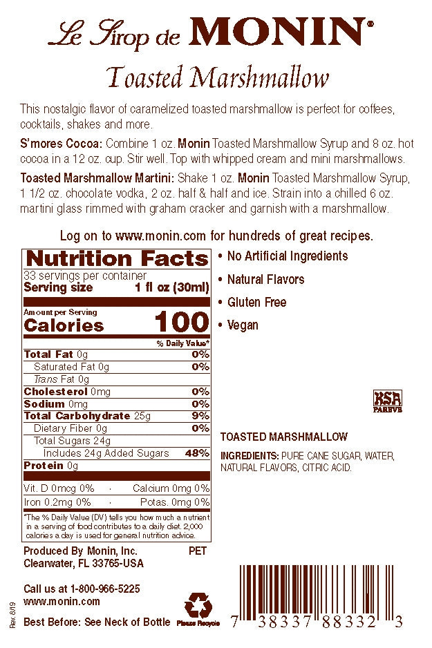 Monin Toasted Marshmallow Syrup