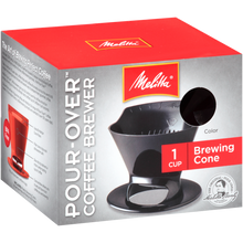 Load image into Gallery viewer, 1 cup pourover cone black
